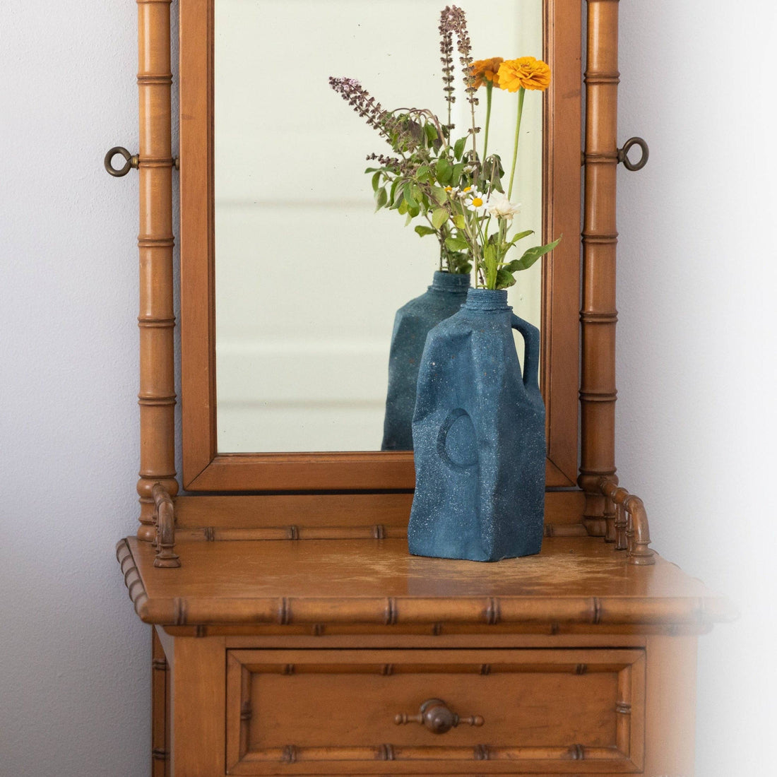Cobalt Terrazzo Milk Jug Vase
