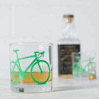 Charcoal Bicycle Rocks Glass