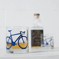 Charcoal Bicycle Rocks Glass