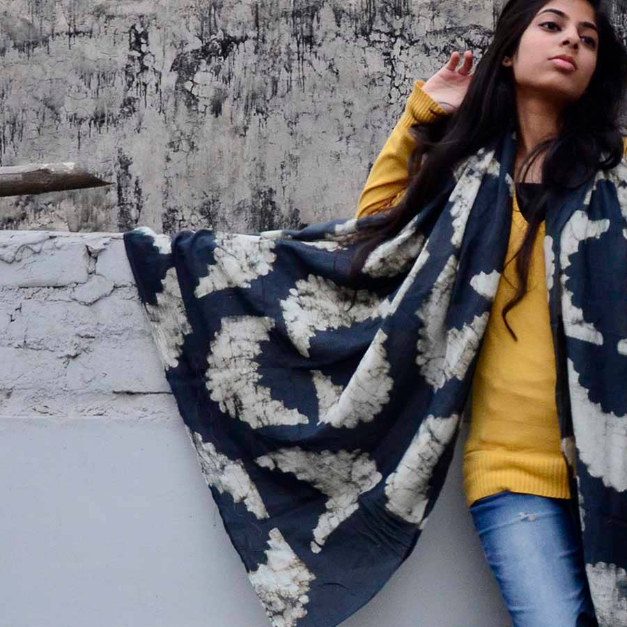 Sunset Block Print Scarf