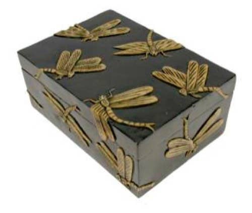 Dragonflies Soapstone Trinket Box