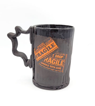 Black Ceramic Cardboard Mug