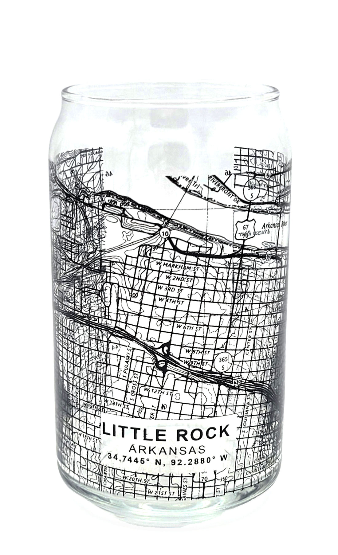 Little Rock Topographic Map Glasses