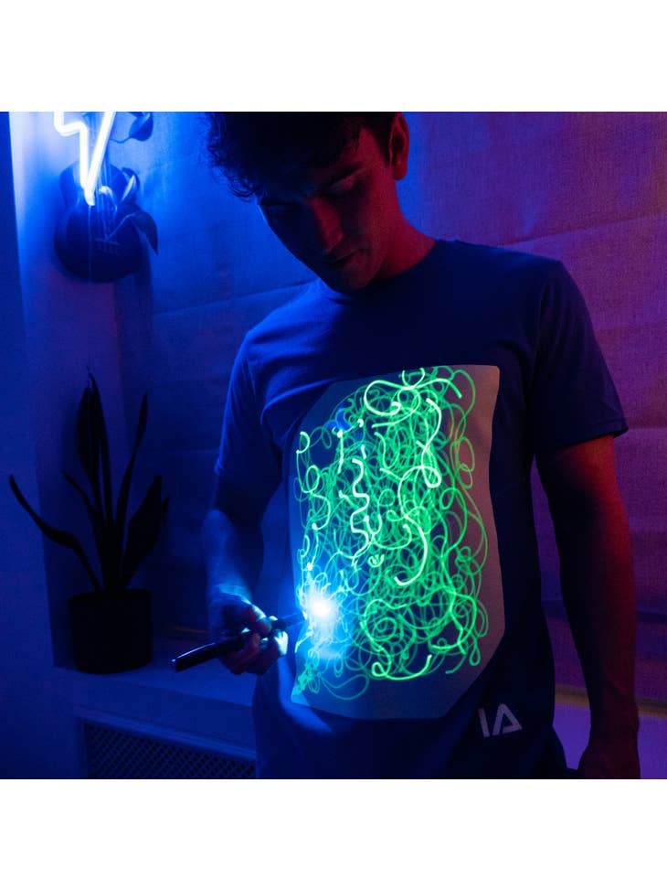 Adult Interactive Royal Blue Glow T-Shirt