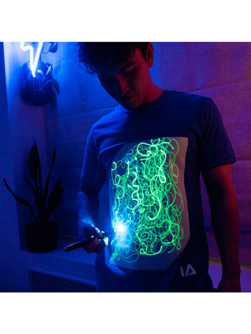 Adult Interactive Royal Blue Glow T-Shirt