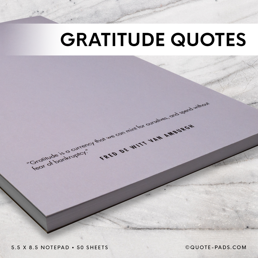 50 Gratitude Quotes Notepad