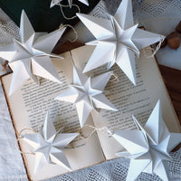 White Origami Paper Star Decoration