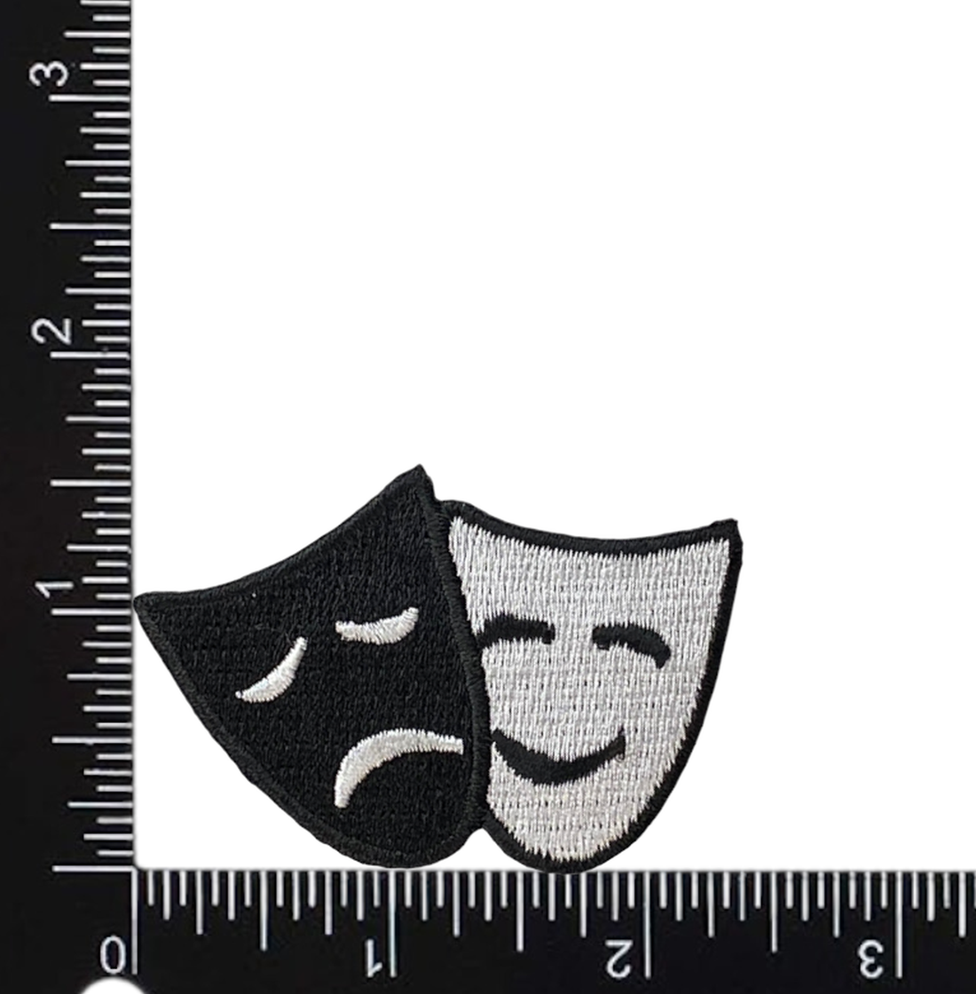 Comedy/Tragedy Theater Mask Iron on Patch
