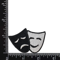 Comedy/Tragedy Theater Mask Iron on Patch