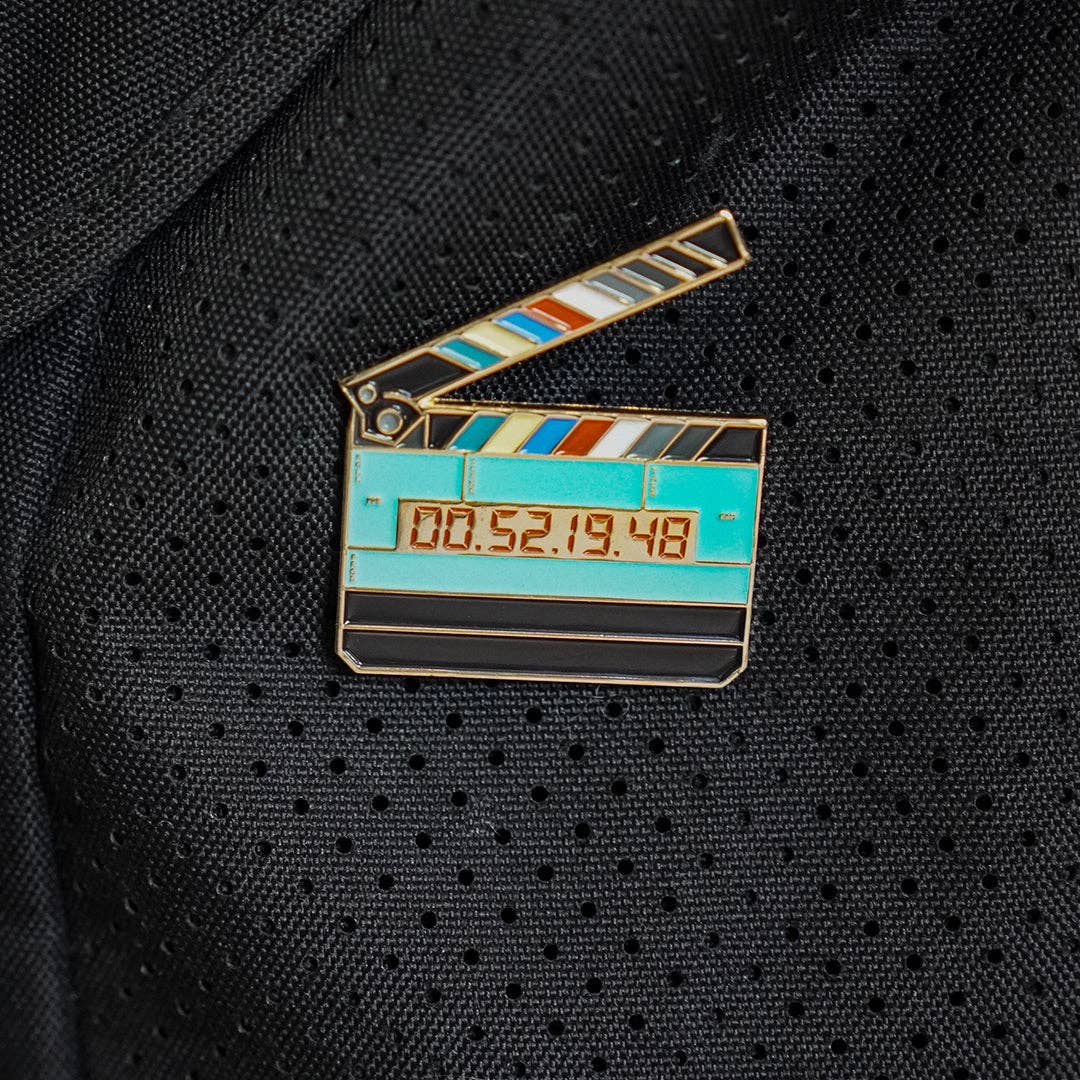 Jumbo Movie Slate Enamel Pin