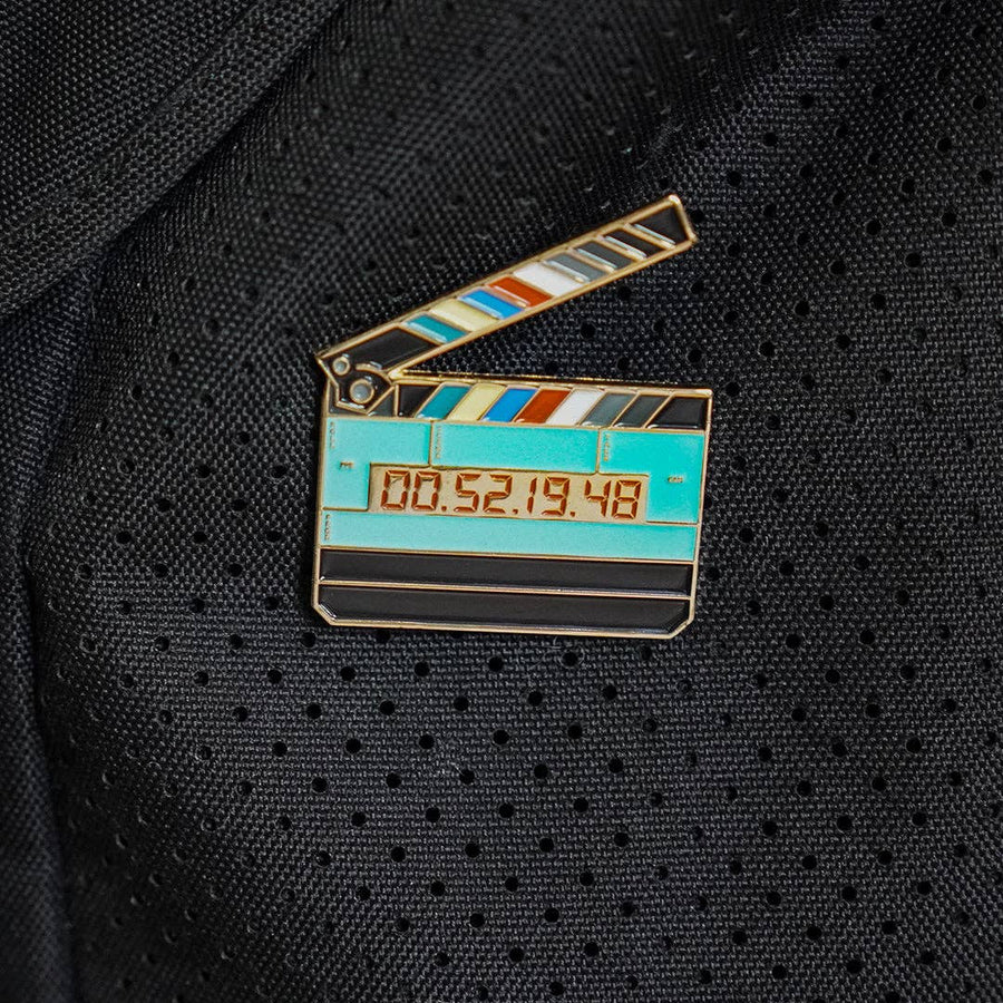 Jumbo Movie Slate Enamel Pin