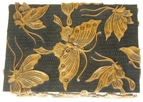 Butterflies - Soapstone Trinket Decor Box
