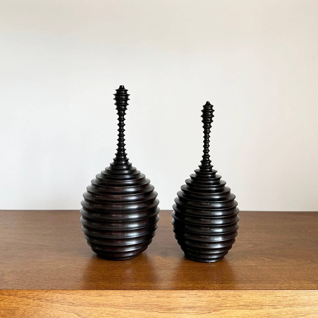 Ebony Wood Vessel - Tembe Range: Medium