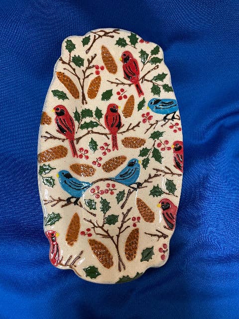 Chickadee Embossed Rolling Pin