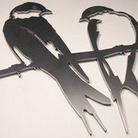 Pair of Swallows Metal Garden Art