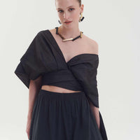 Ray Necklace Round - Black/Gold