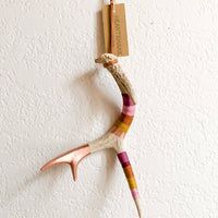 Medium Whitetail Wool Wrapped Deer Antler with Copper