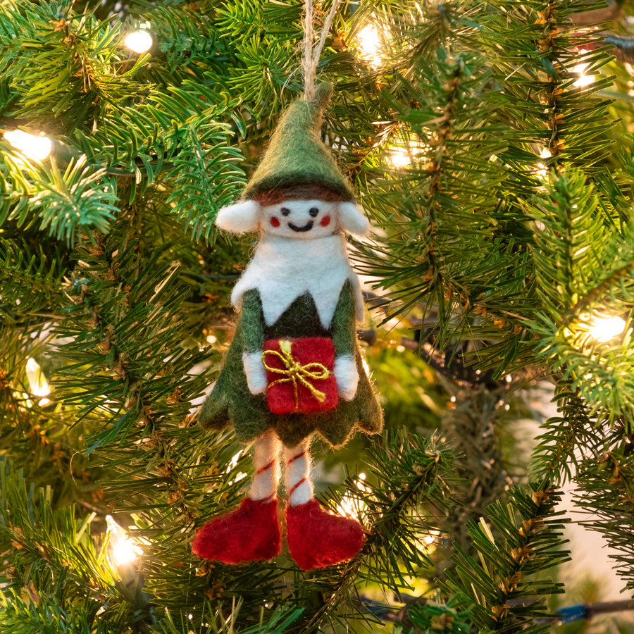 Christmas Elf Felt Ornament