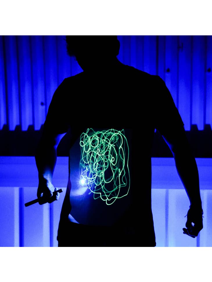 Adult Interactive Black Glow T-Shirt