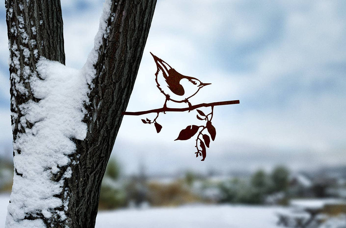 Nuthatch Metal Garden Art