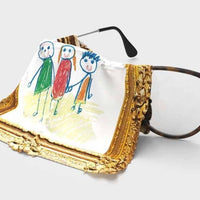 Framed Drawing Glasses Cloth