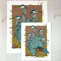 A Siege of Herons - Archival Print