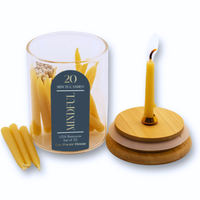 20 Minute Beeswax Mindful Candle Set: (Set of 20)