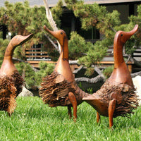 Bamboo Root Teen Duck Sculpture