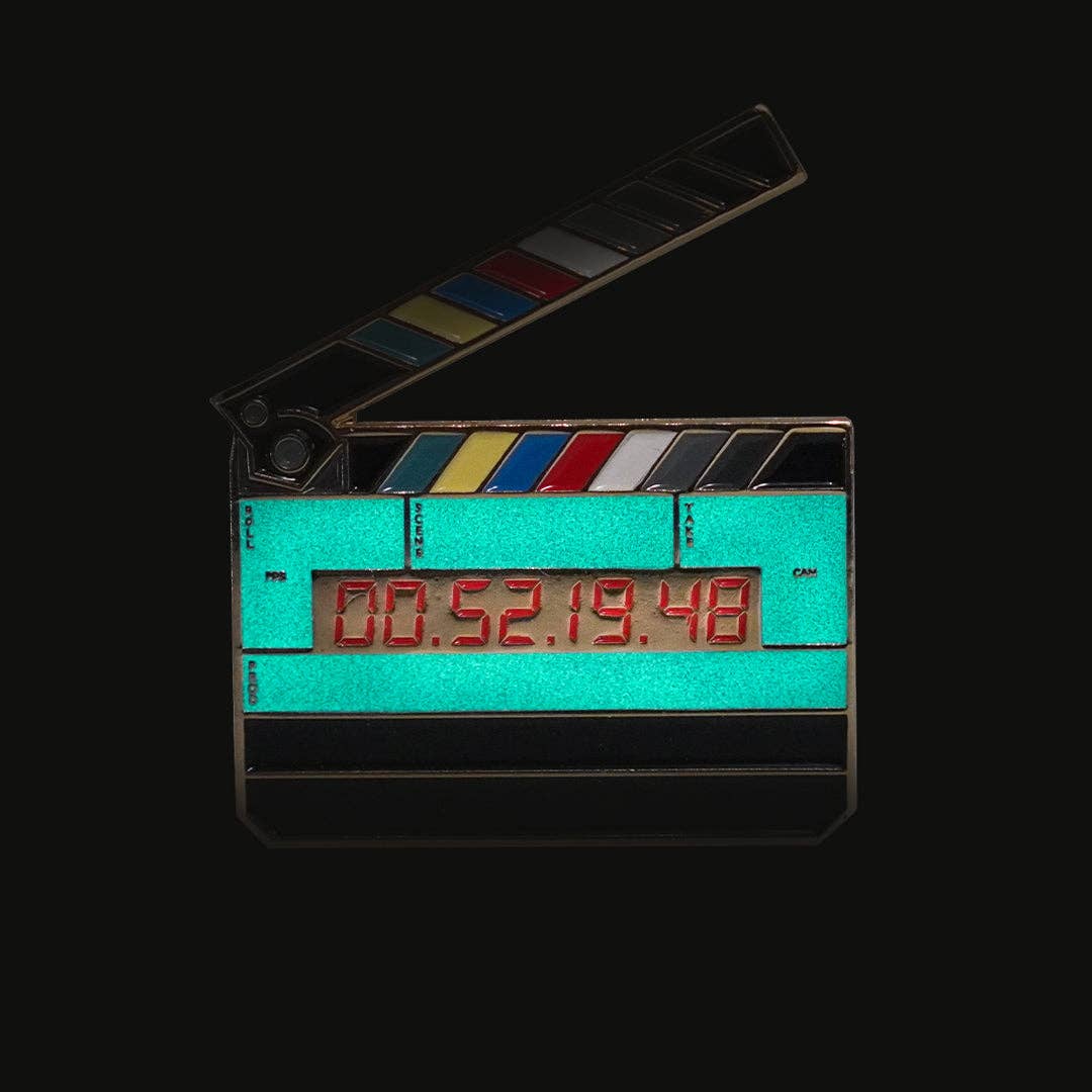 Jumbo Movie Slate Enamel Pin