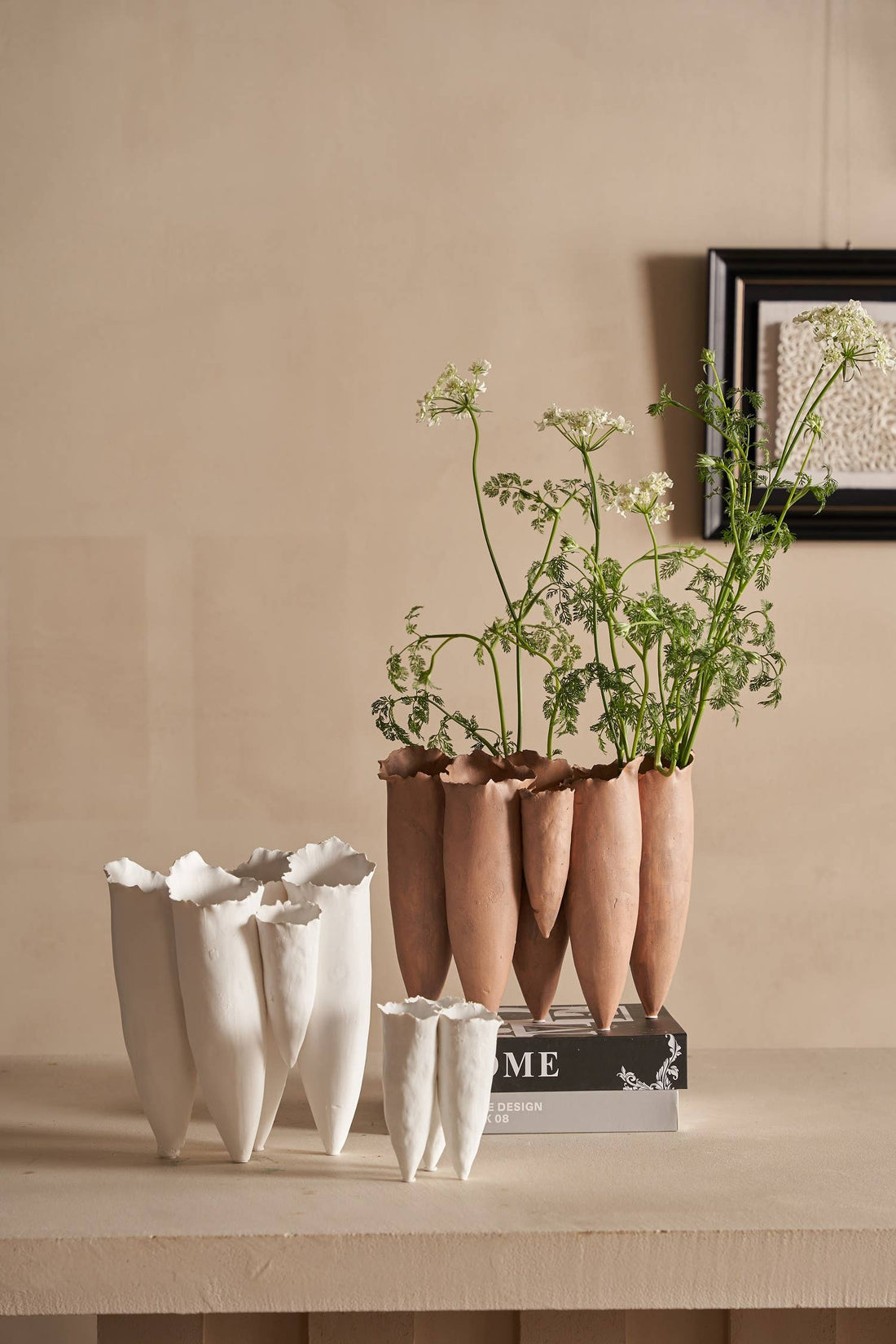 Ceramic Vase Light Gray Brown