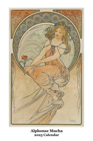 Alphonse Mucha 2025 Wall Calendar