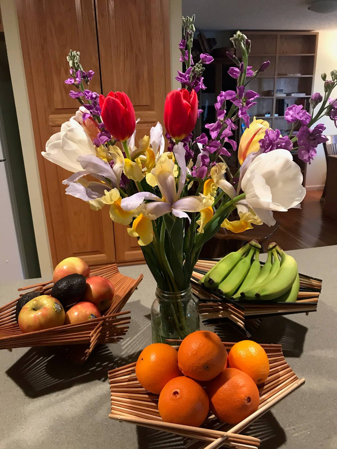 Tea Stained Folding Chopstick Basket