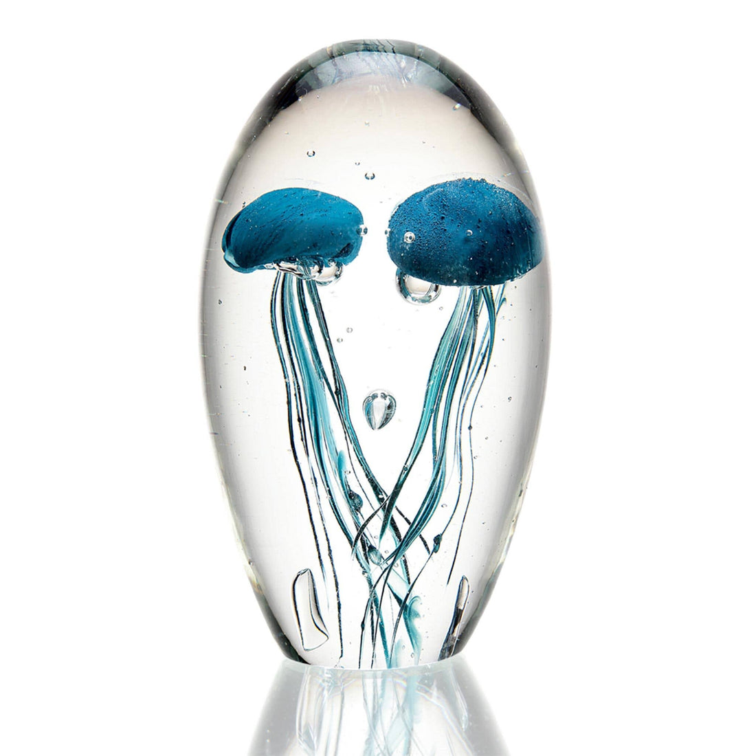 Glass Sea Blue Jellyfish Duo (Glow in the Dark)