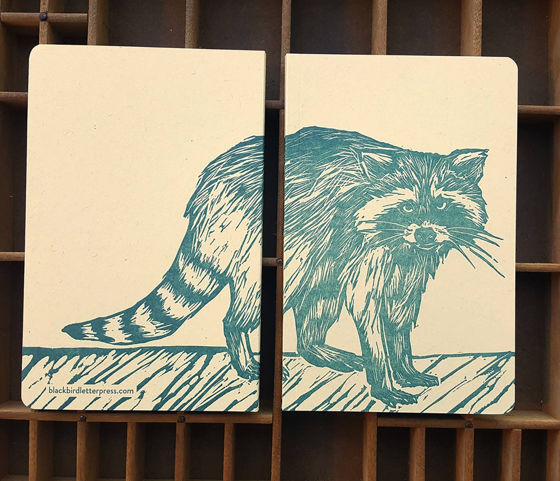 Raccoon Letterpress Notebook