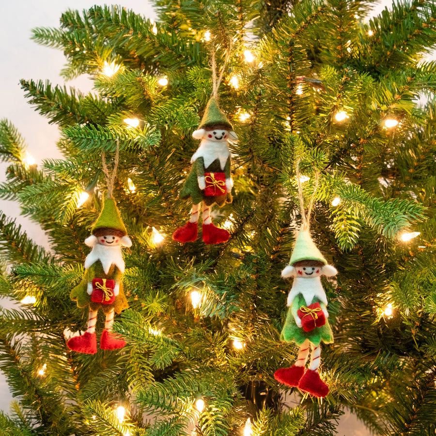 Christmas Elf Felt Ornament