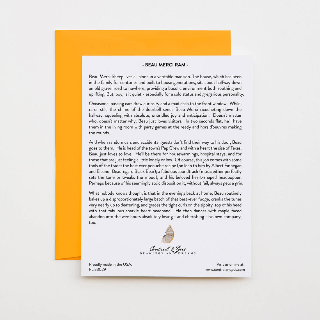 Beau Merci Ram Note Card