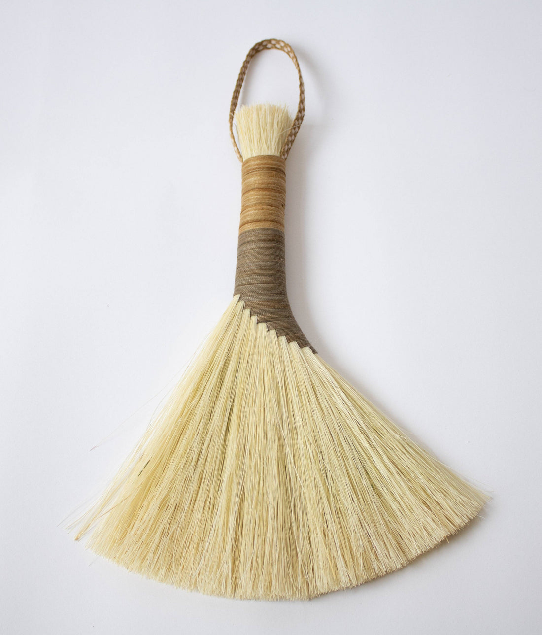 Tampico Wing Broom: Brown / Leather Cord
