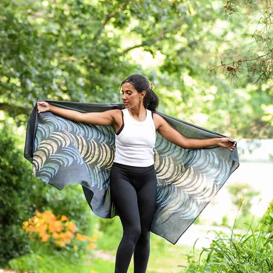 Blue Moon Block Print Scarf