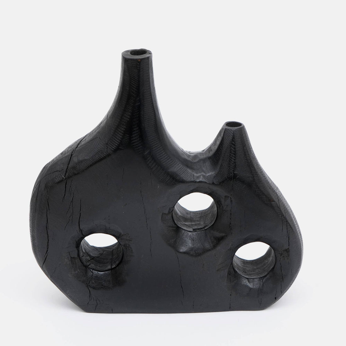 Reclaimed Dark Wood Vase I