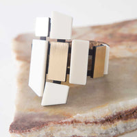 Piet Bracelet - Ivory & Gold: Large