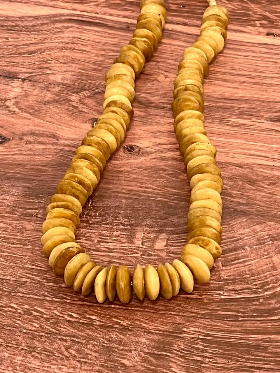Decorative Cameroonian Bone Beads | Golden Honey