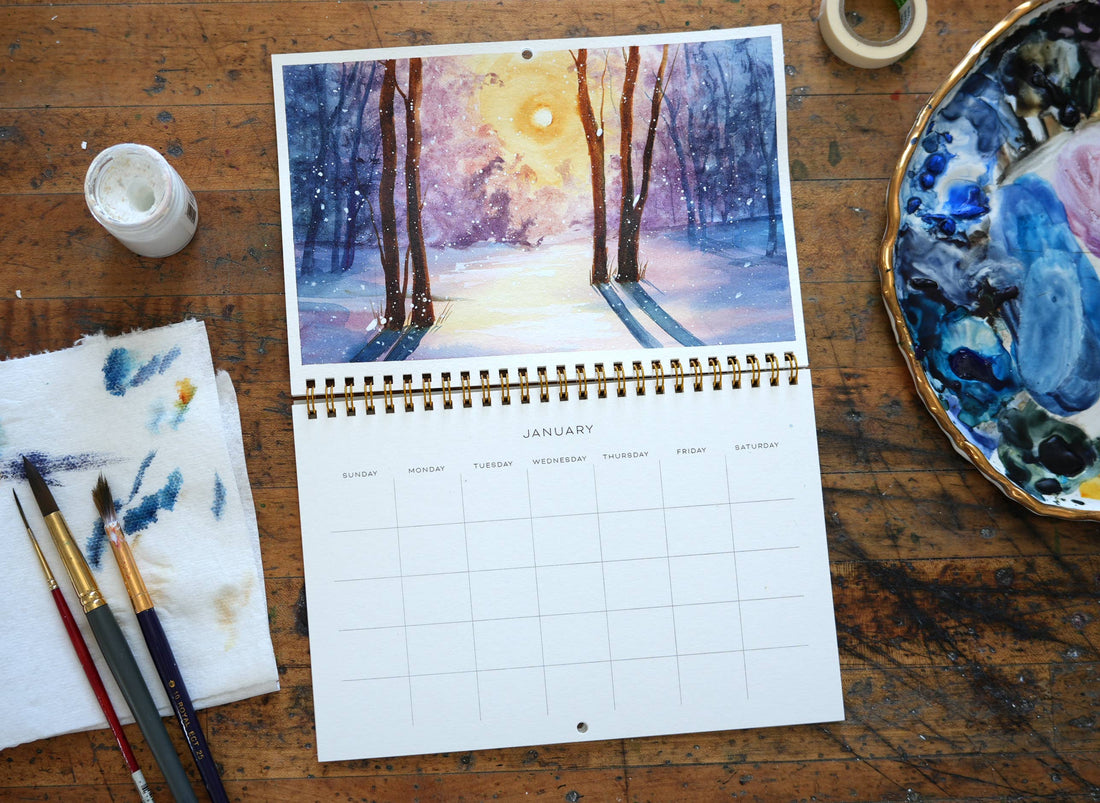 Paint Your Own Watercolor Calendar