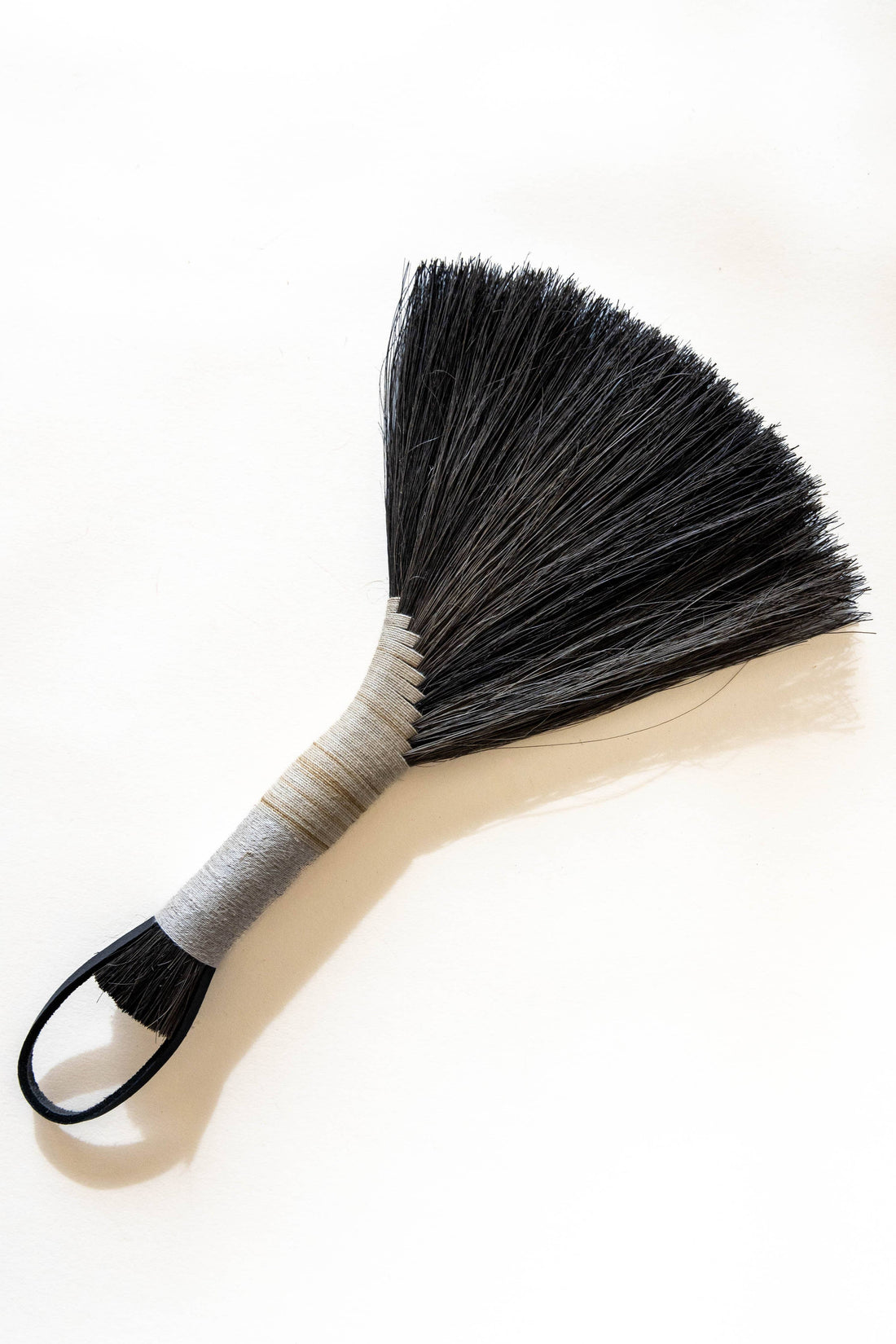 Tampico Wing Broom: Brown Dark / Leather Cord