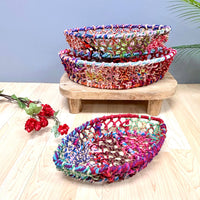 Colorful Jute Net Boat Baskets