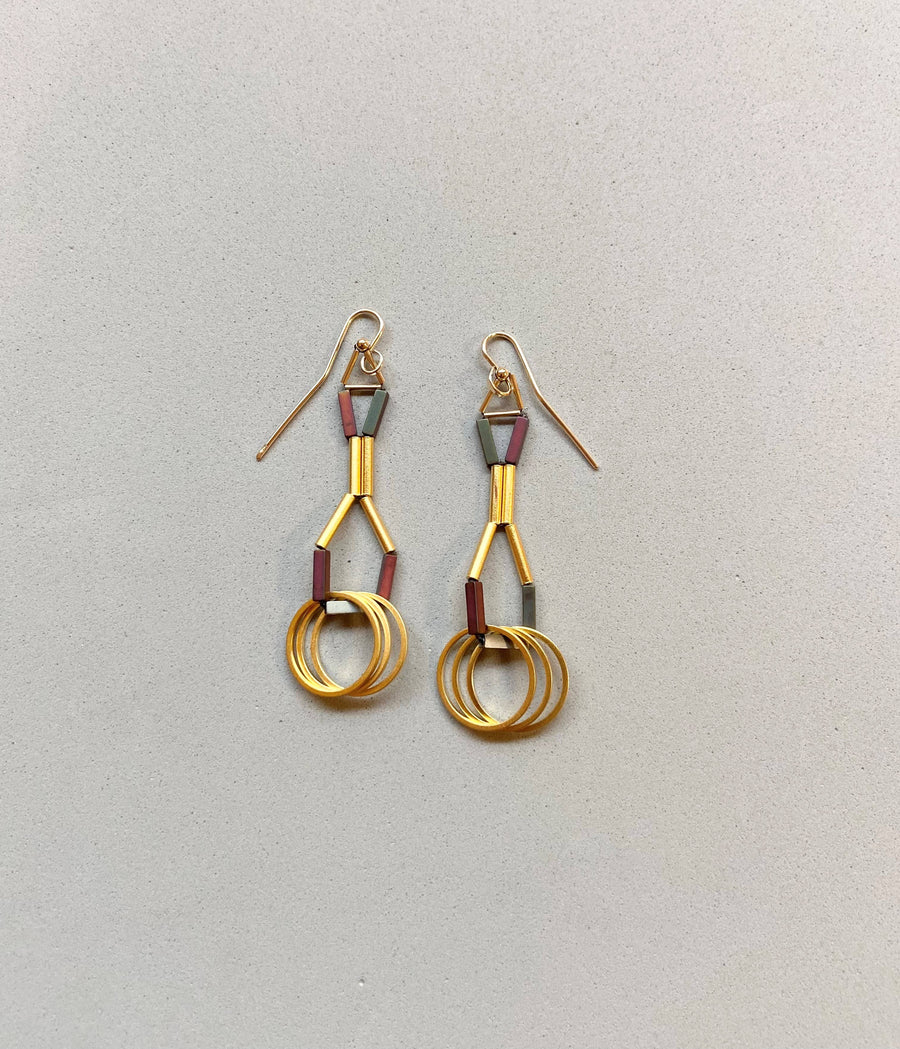 Uni Earrings: Desert red