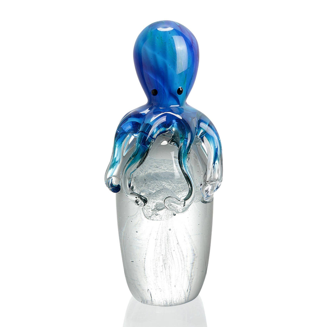Glass Blue Octopus and Jellyfish Duo