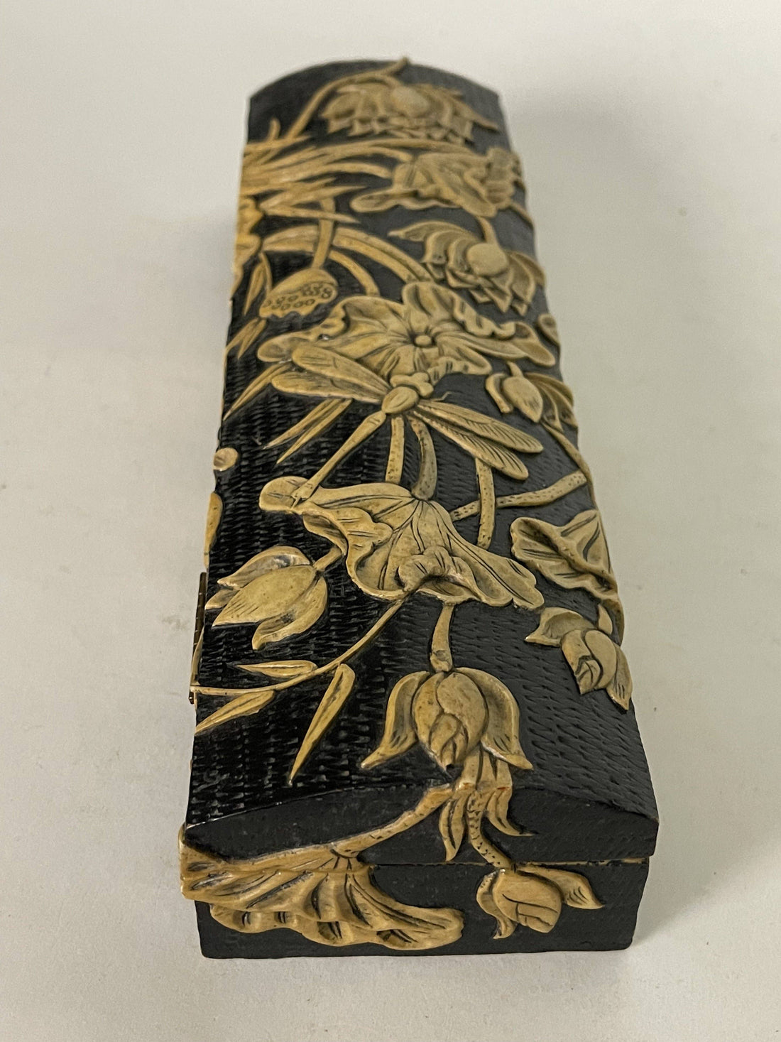 Dragonfly Lotus Soapstone Trinket Box