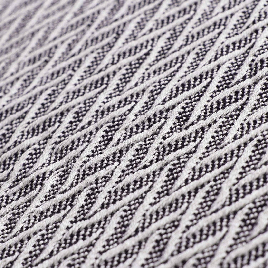 Seafoam and White Herringbone Throw Blanket