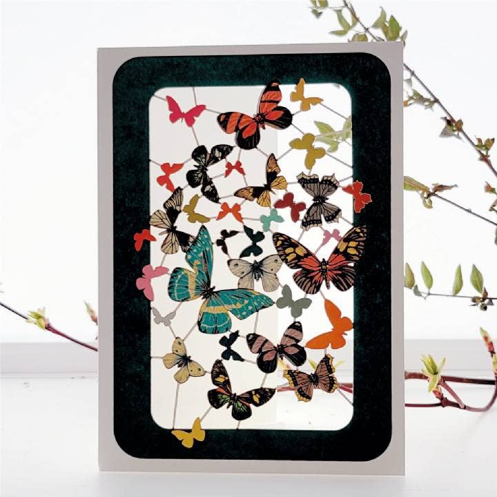 Butterfly Garden Laser Cut Card