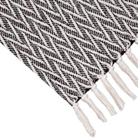 Seafoam and White Herringbone Throw Blanket